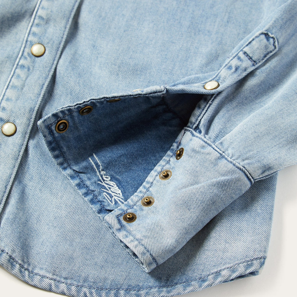 Curved Yoke Western Denim Shirt Blue | Stetson