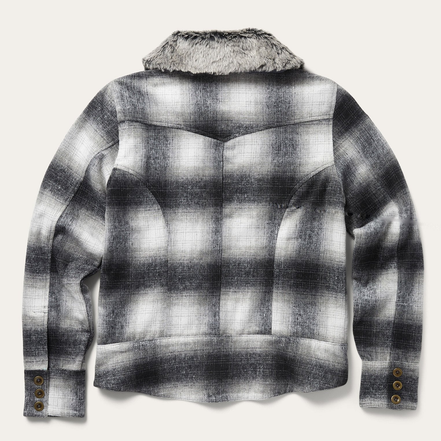 Plaid Cropped Jacket Black | Stetson