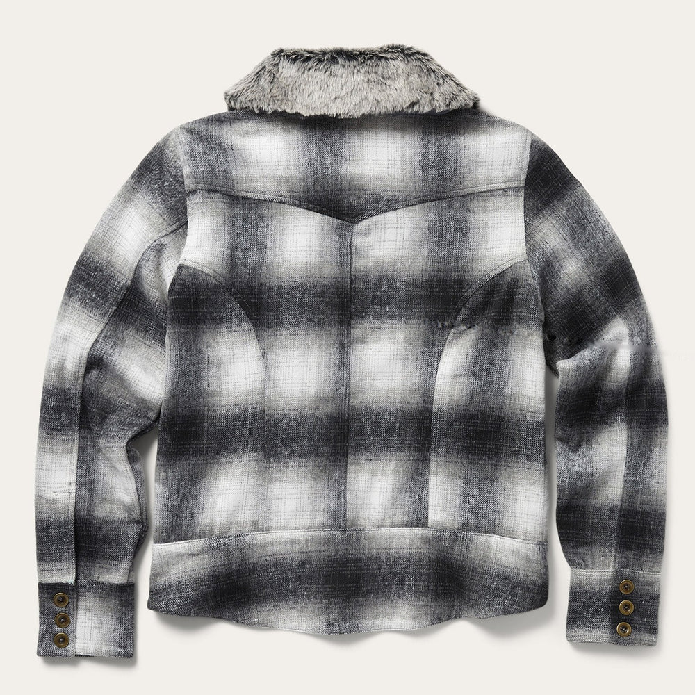 Plaid Cropped Jacket Black | Stetson