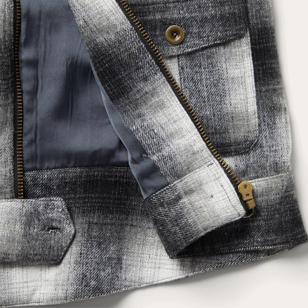Plaid Cropped Jacket Black | Stetson