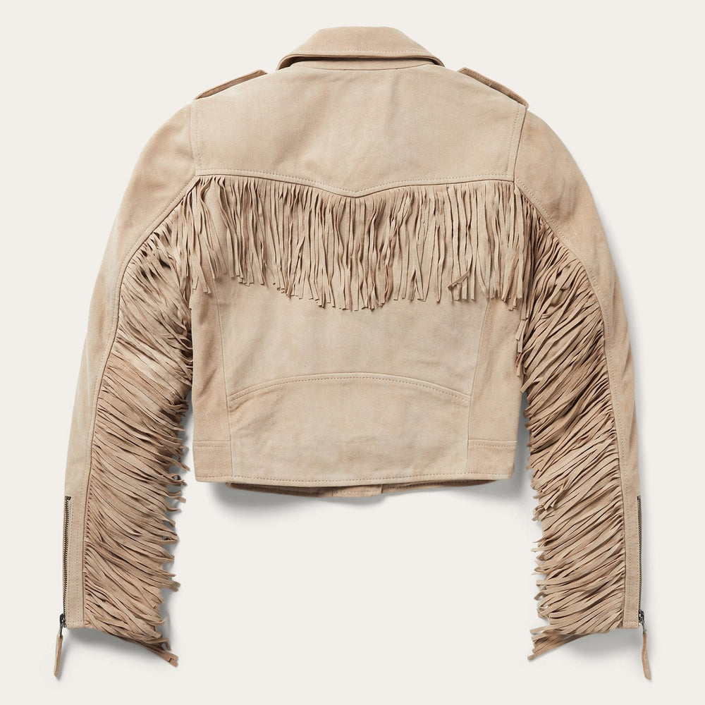 Premium Suede Moto Jacket Tan | Stetson