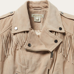 Premium Suede Moto Jacket Tan | Stetson