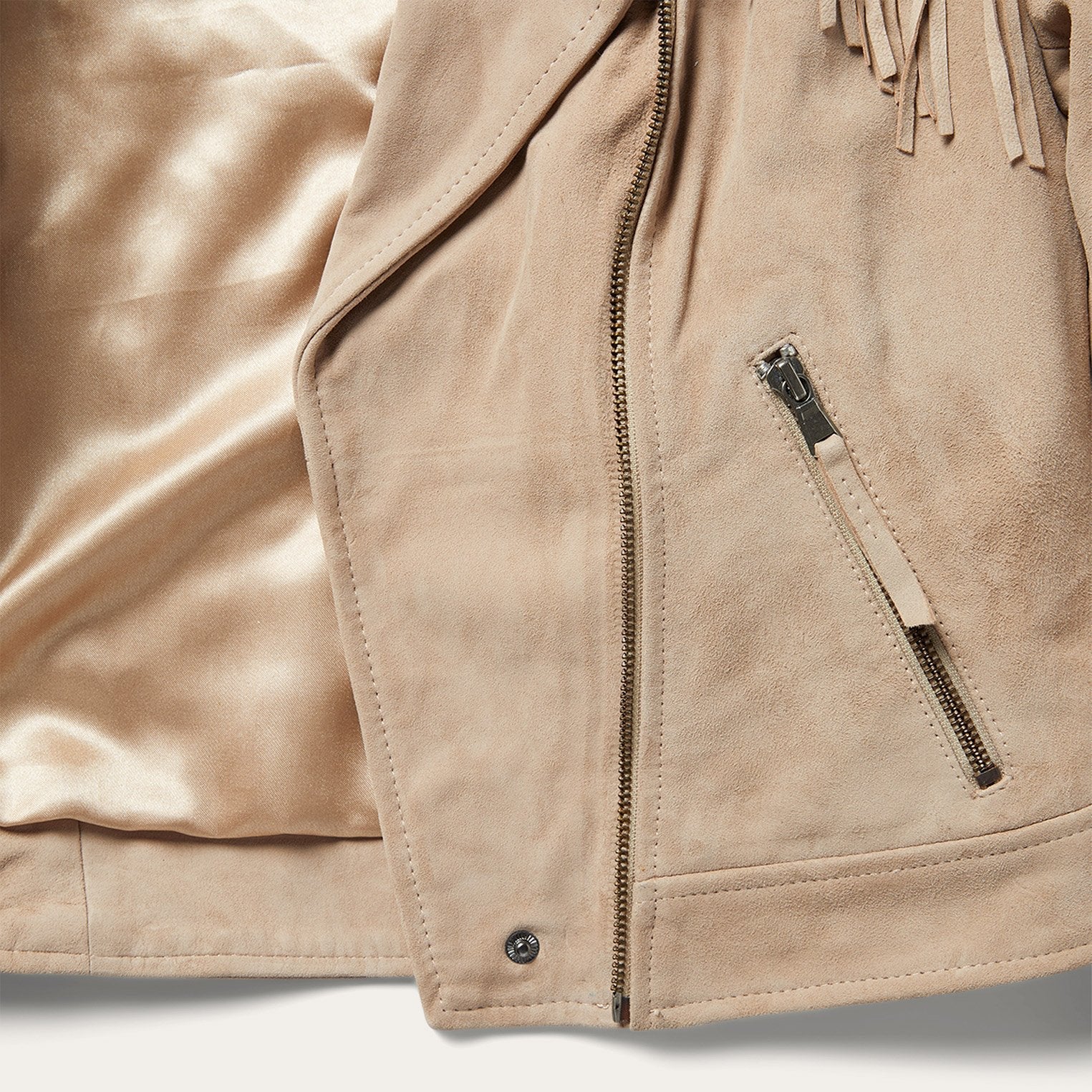 Premium Suede Moto Jacket Tan | Stetson
