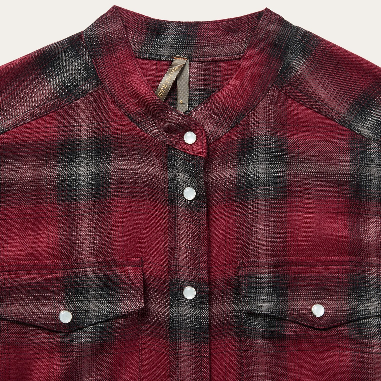 Harvest Plaid Tie Dress Wine | Stetson