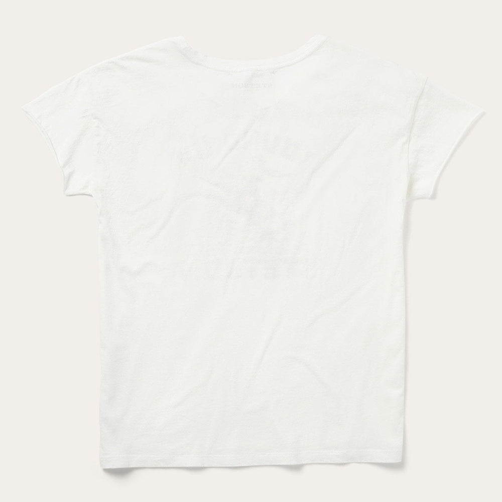 "Round Up" Stetson Vintage Tee White | Stetson