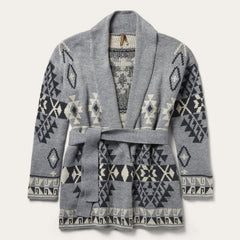 Chunky Knit Tie Sweater in Grey Grey | Stetson