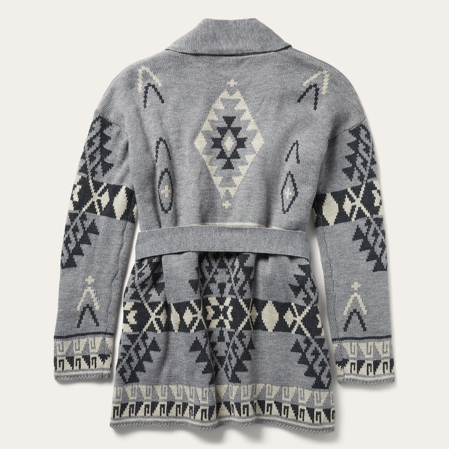 Chunky Knit Tie Sweater in Grey Grey | Stetson