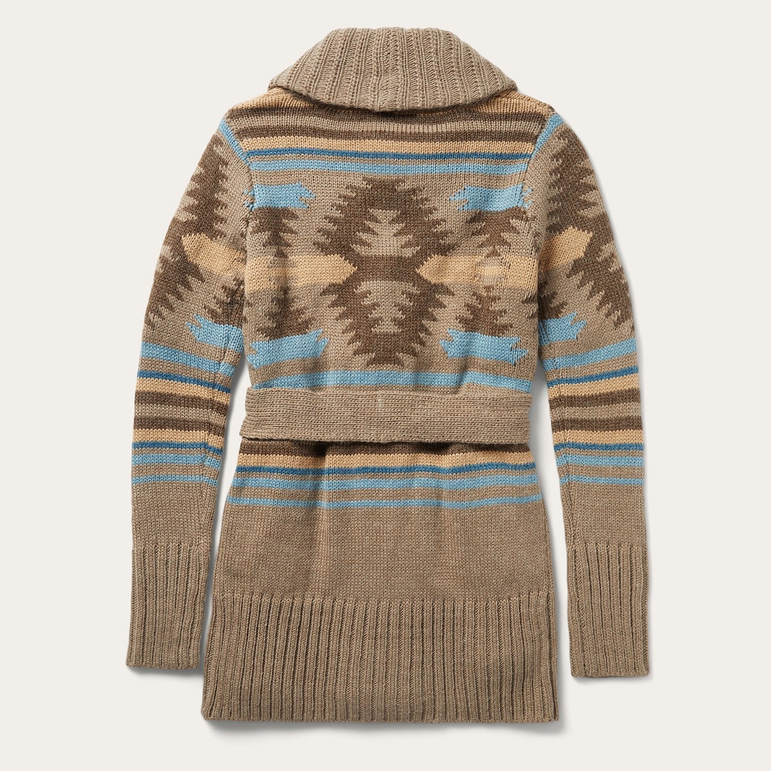Chunky Knit Tie Sweater in Brown Wine | Stetson