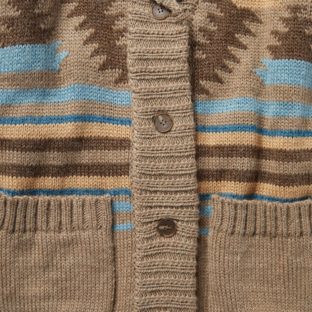 Chunky Knit Tie Sweater in Brown Wine | Stetson