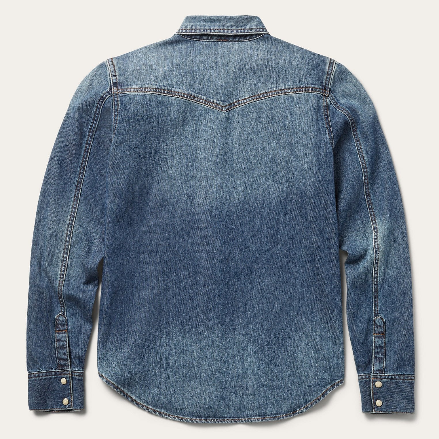 Distressed Denim Shirt Blue | Stetson