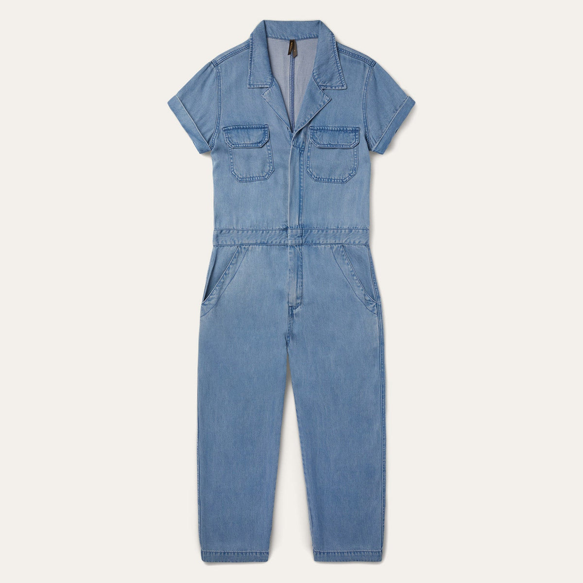 Notch Collar Jumpsuit Blue | Stetson