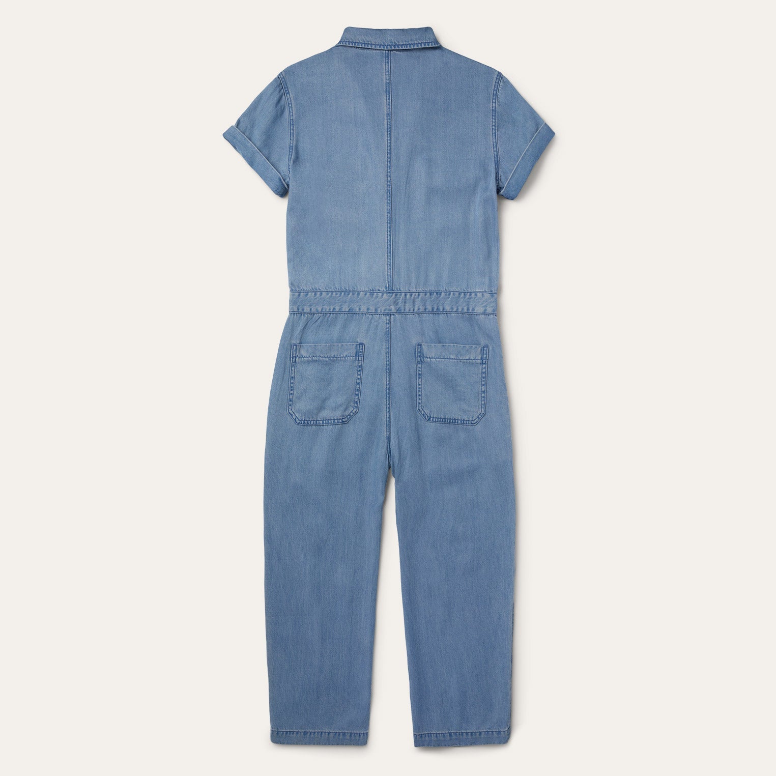 Notch Collar Jumpsuit Blue | Stetson