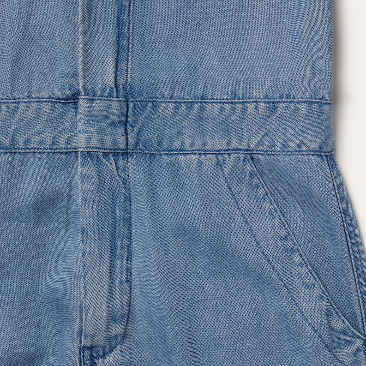 Notch Collar Jumpsuit Blue | Stetson