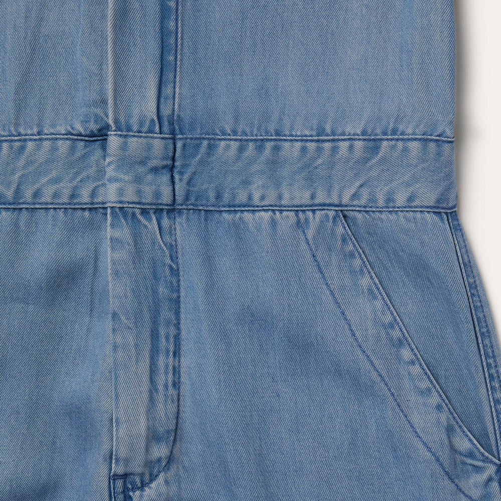 Notch Collar Jumpsuit Blue | Stetson
