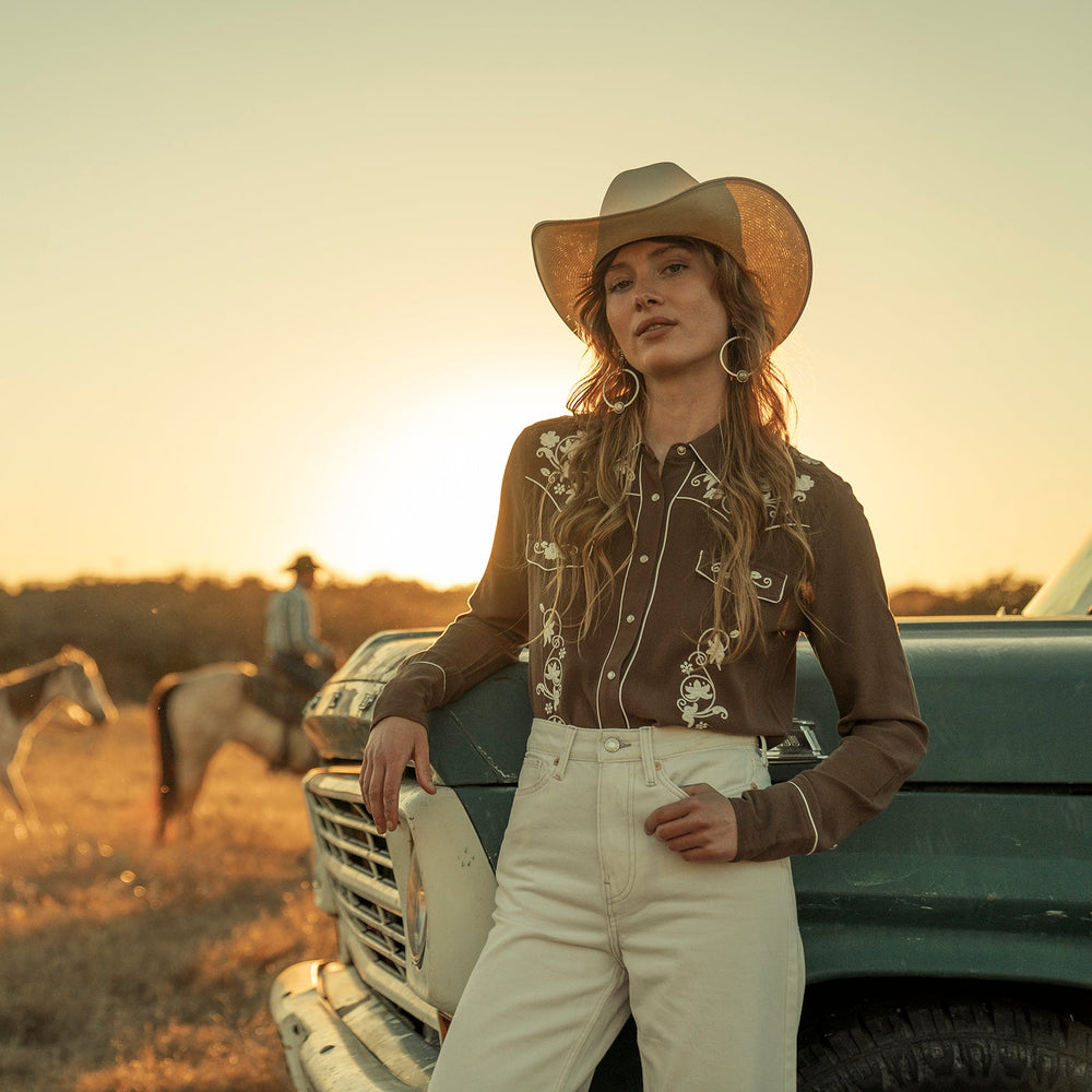 Classic Western Snap Shirt Brown | Stetson