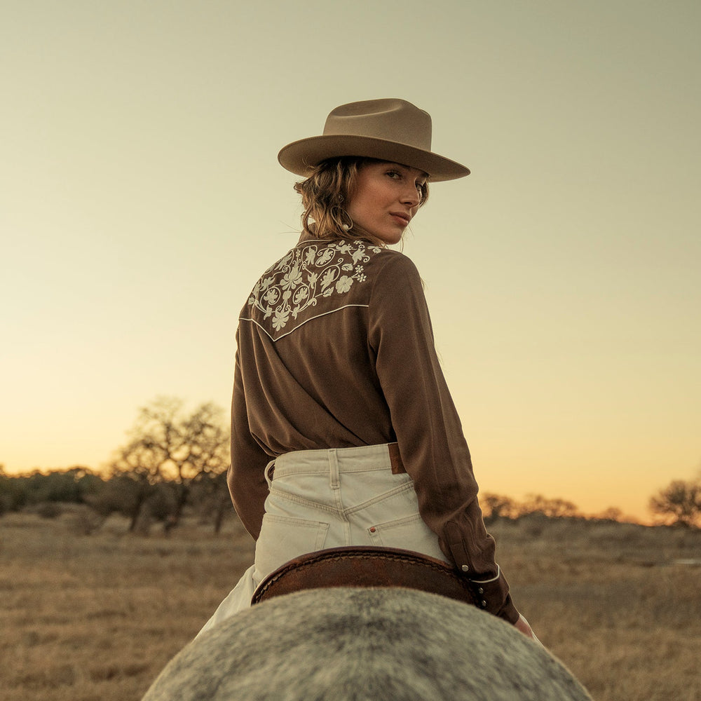 Classic Western Snap Shirt Brown | Stetson