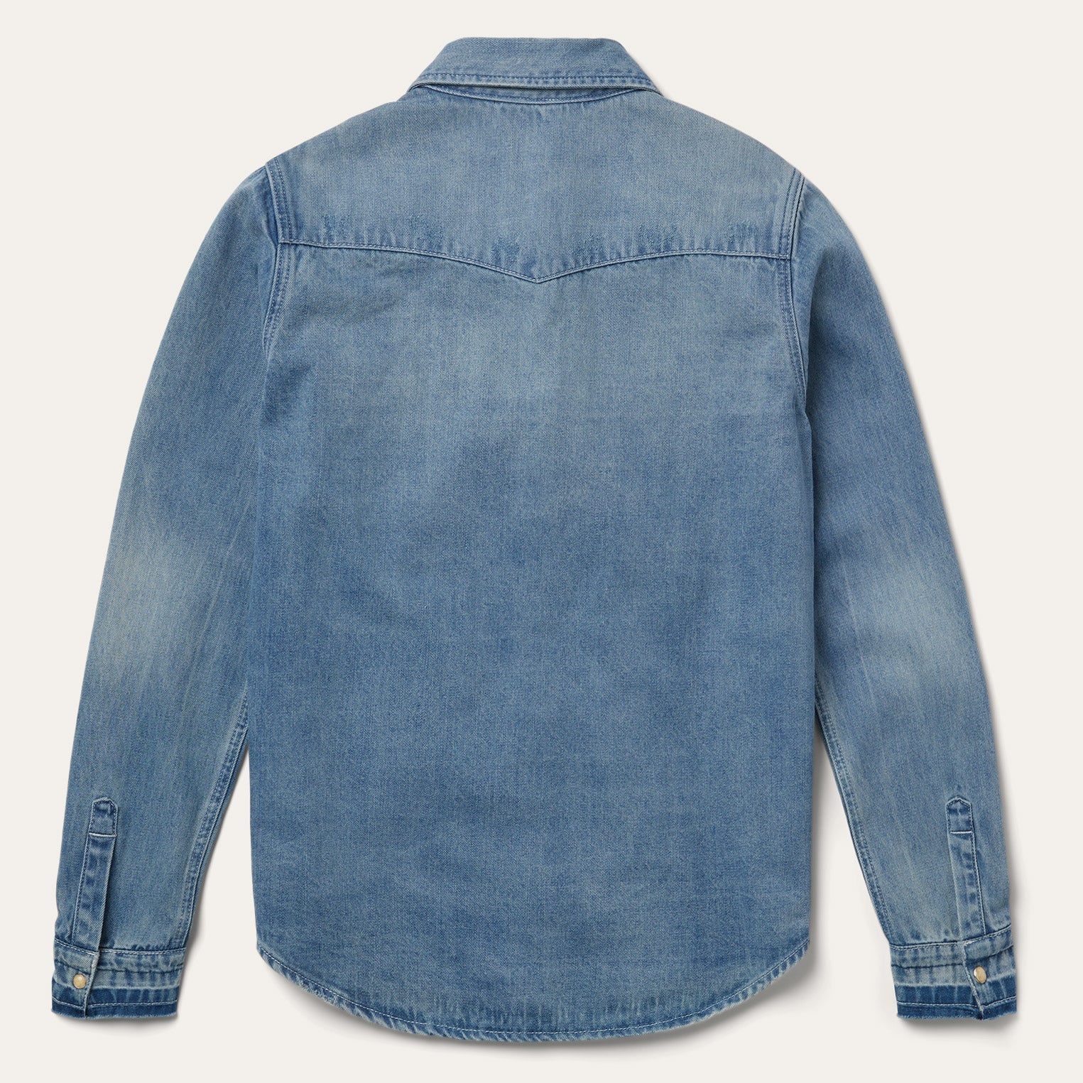 Loose Fit Denim Snap-Front Shirt Blue | Stetson