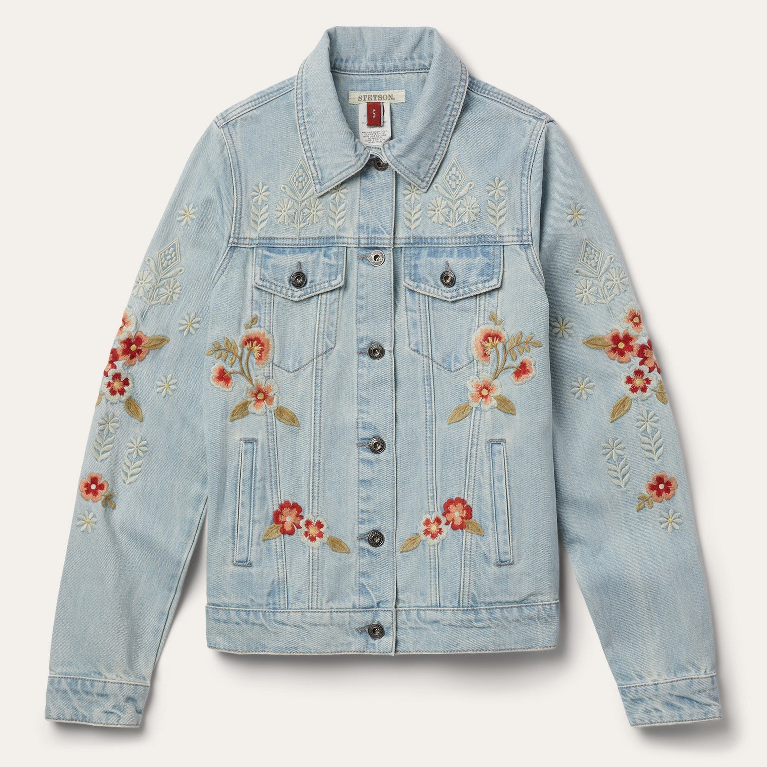Embroidered Denim Jacket Blue | Stetson
