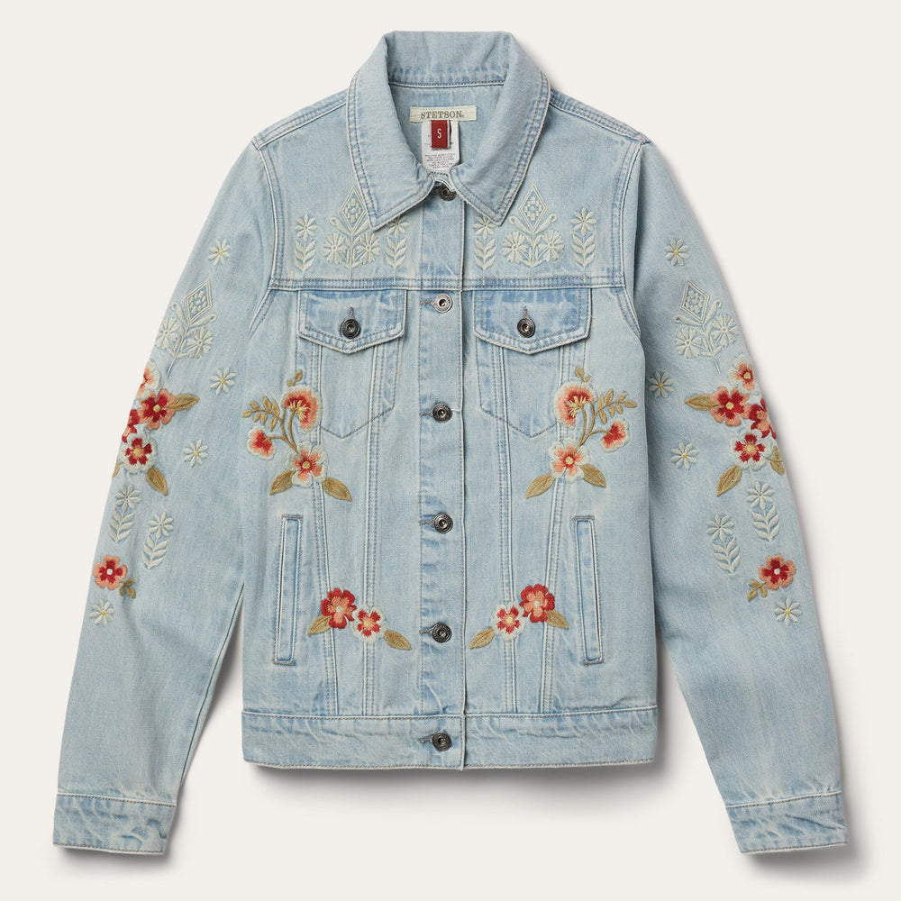 Embroidered Denim Jacket Blue | Stetson