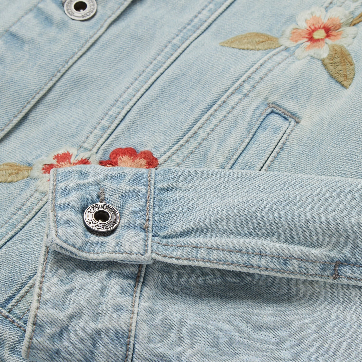 Embroidered Denim Jacket Blue | Stetson