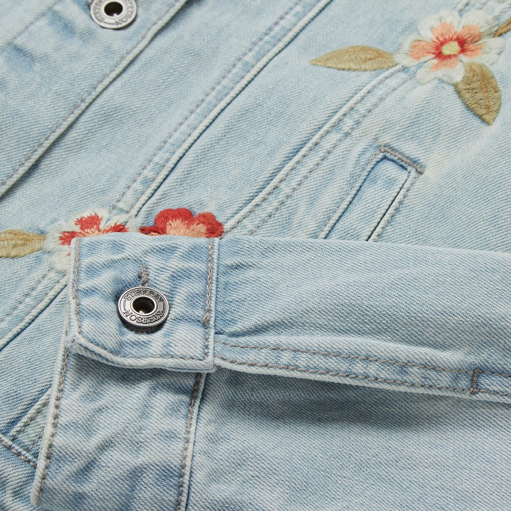Embroidered Denim Jacket Blue | Stetson