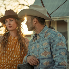 Desert Horizon Shirt Blue | Stetson