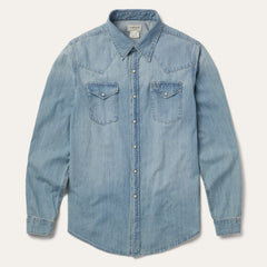 Long-Sleeved Denim Shirt Blue | Stetson