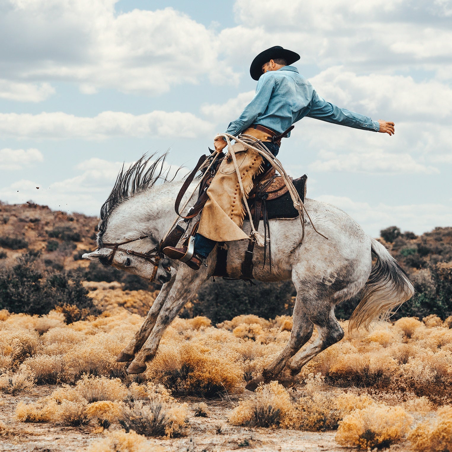 Long-Sleeved Denim Shirt Blue | Stetson