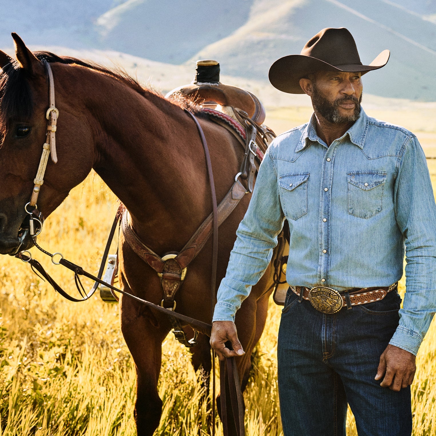 Long-Sleeved Denim Shirt Blue | Stetson