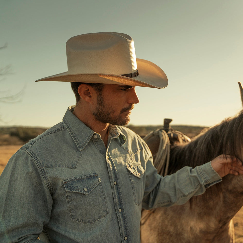 Long-Sleeved Denim Shirt Blue | Stetson