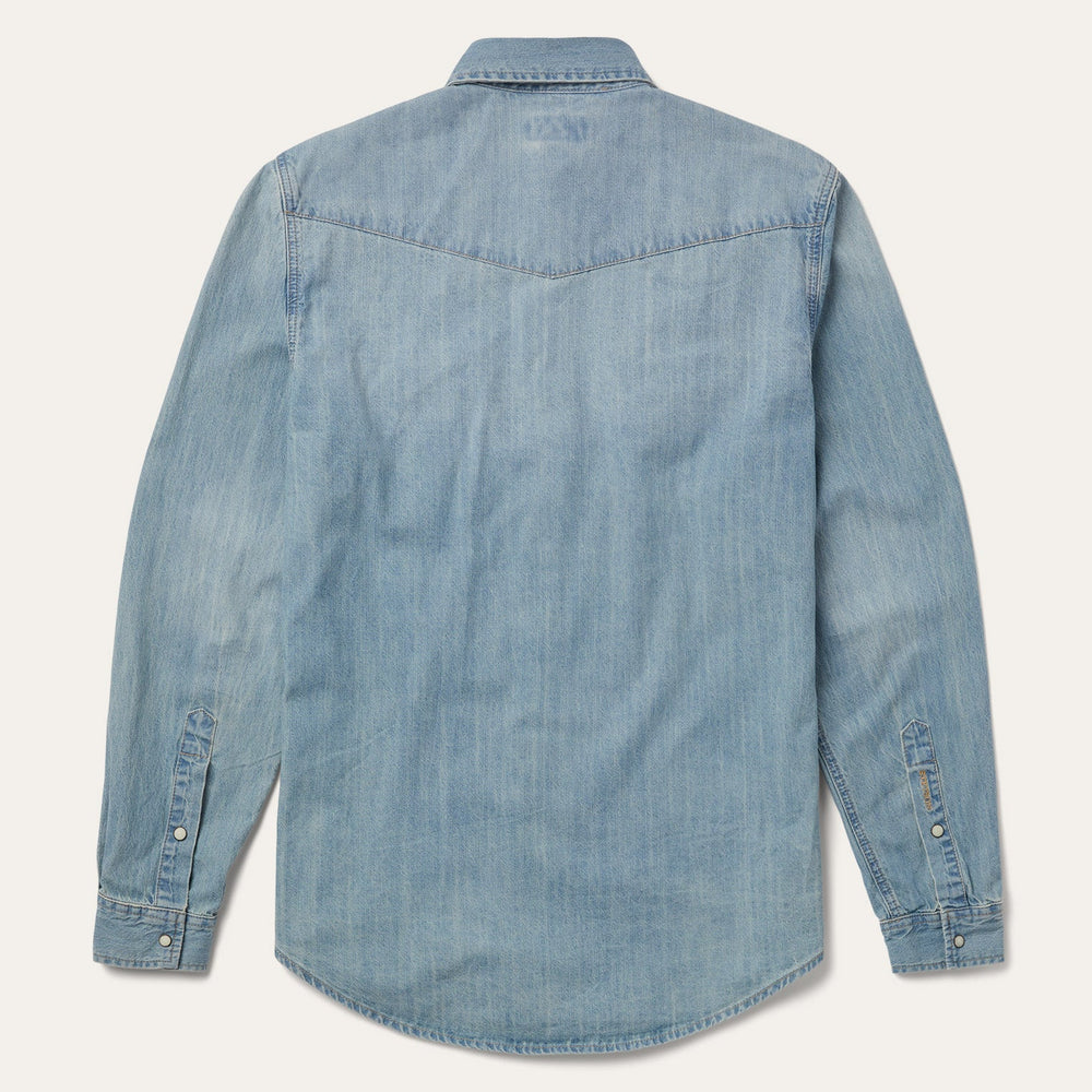 Long-Sleeved Denim Shirt Blue | Stetson