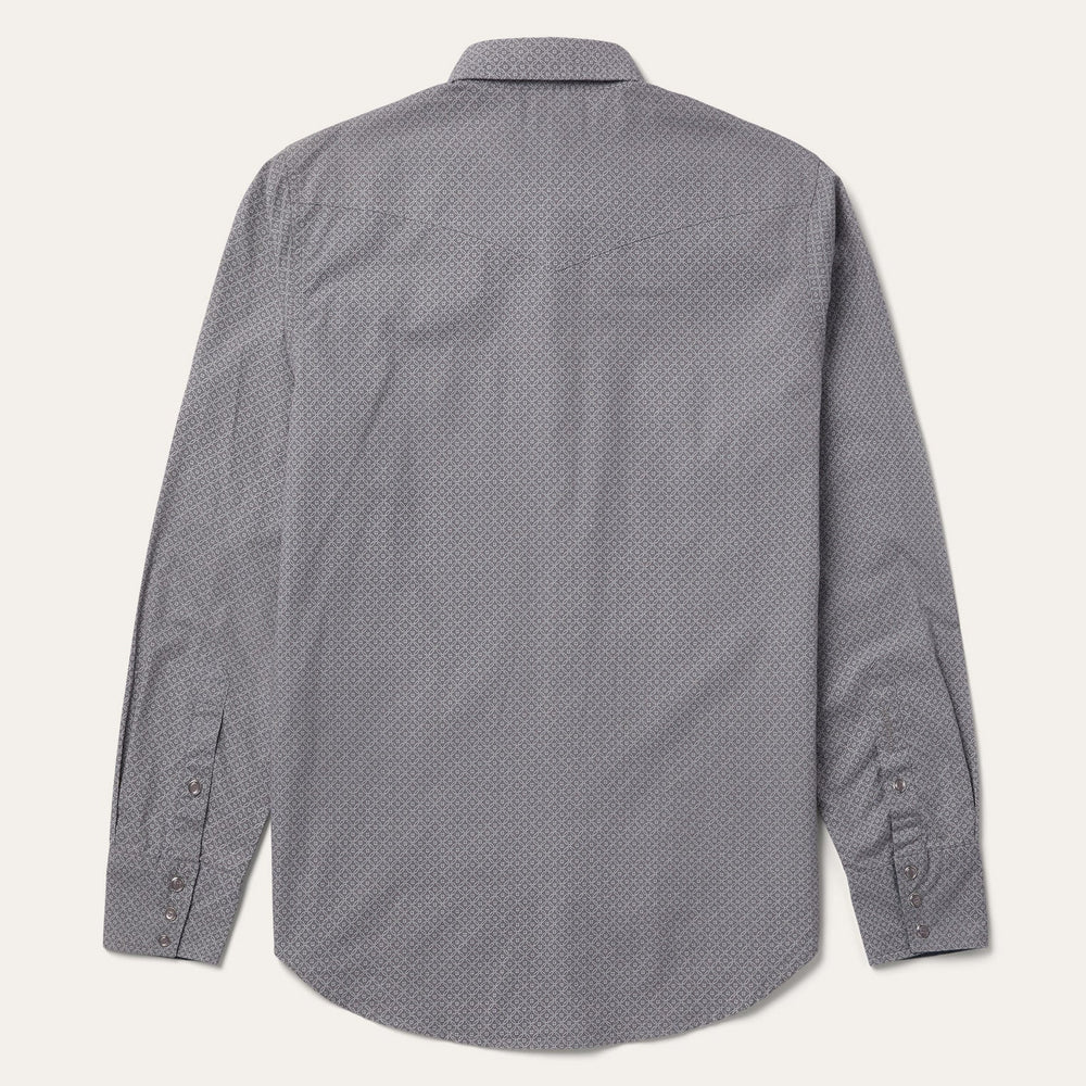 Diamond Print Western Shirt Grey | Stetson