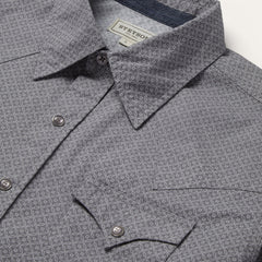 Diamond Print Western Shirt Grey | Stetson
