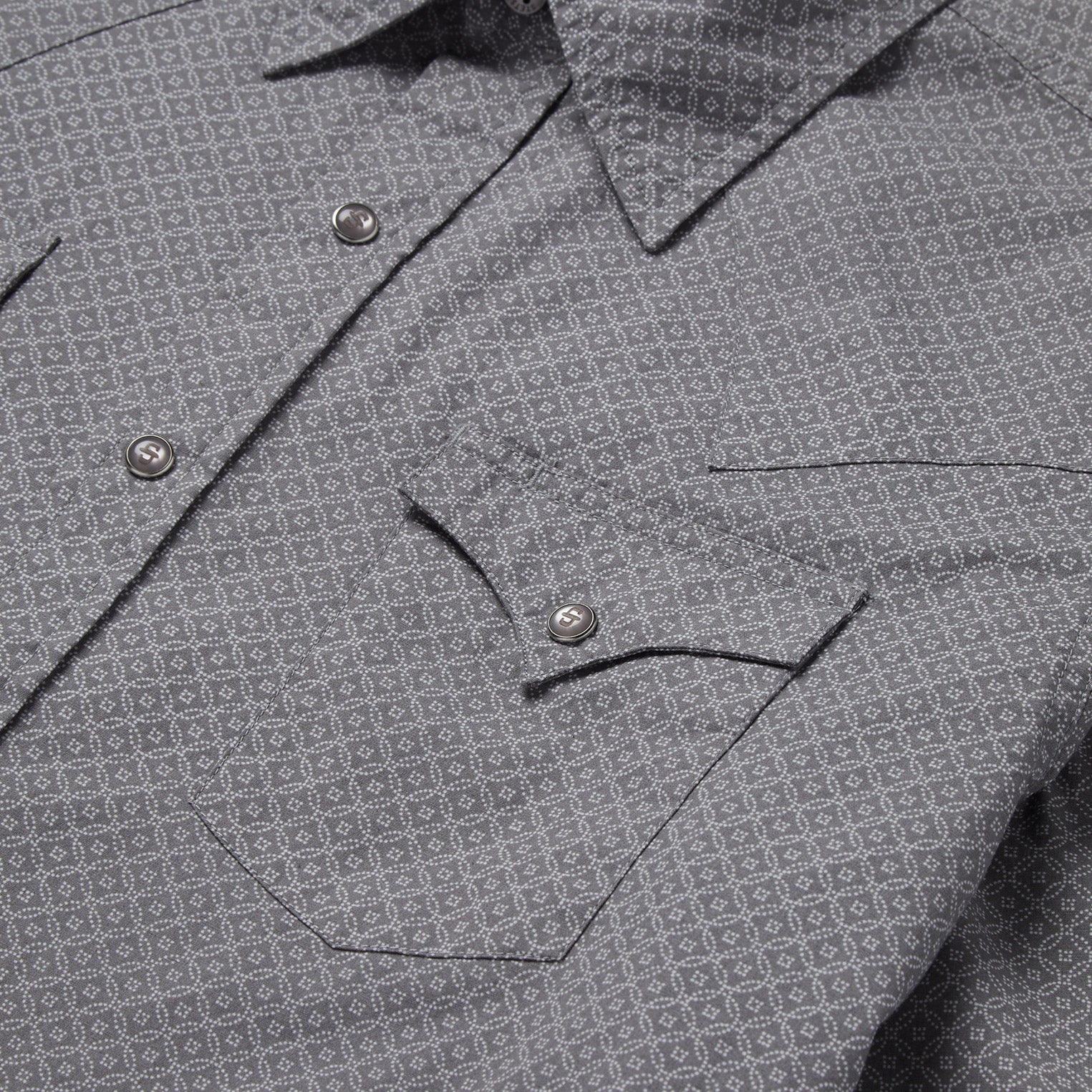 Diamond Print Western Shirt Grey | Stetson