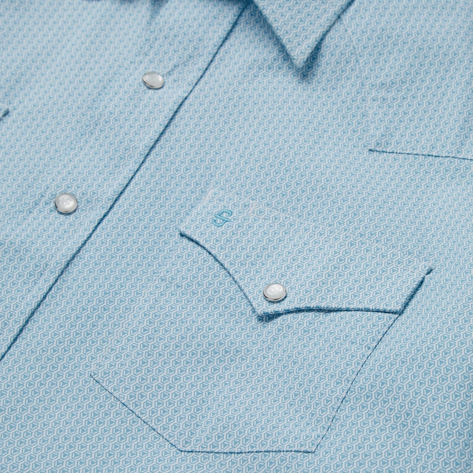 Geo Western Shirt Blue | Stetson