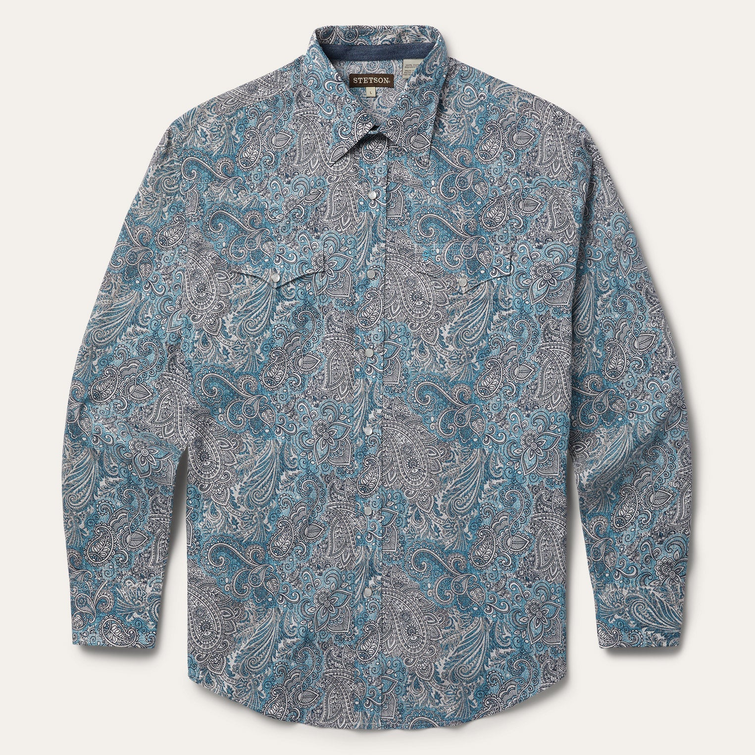 Paisley Western Shirt Green | Stetson