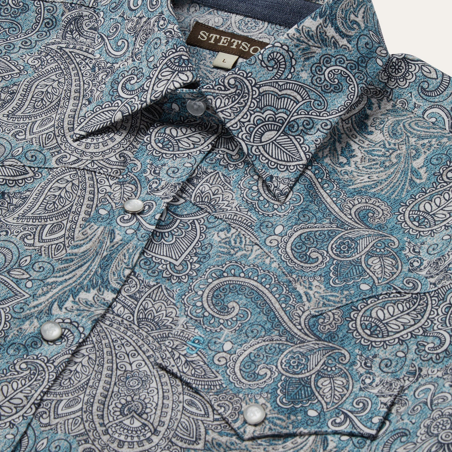 Paisley Western Shirt Green | Stetson