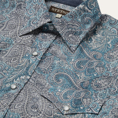 Paisley Western Shirt Green | Stetson