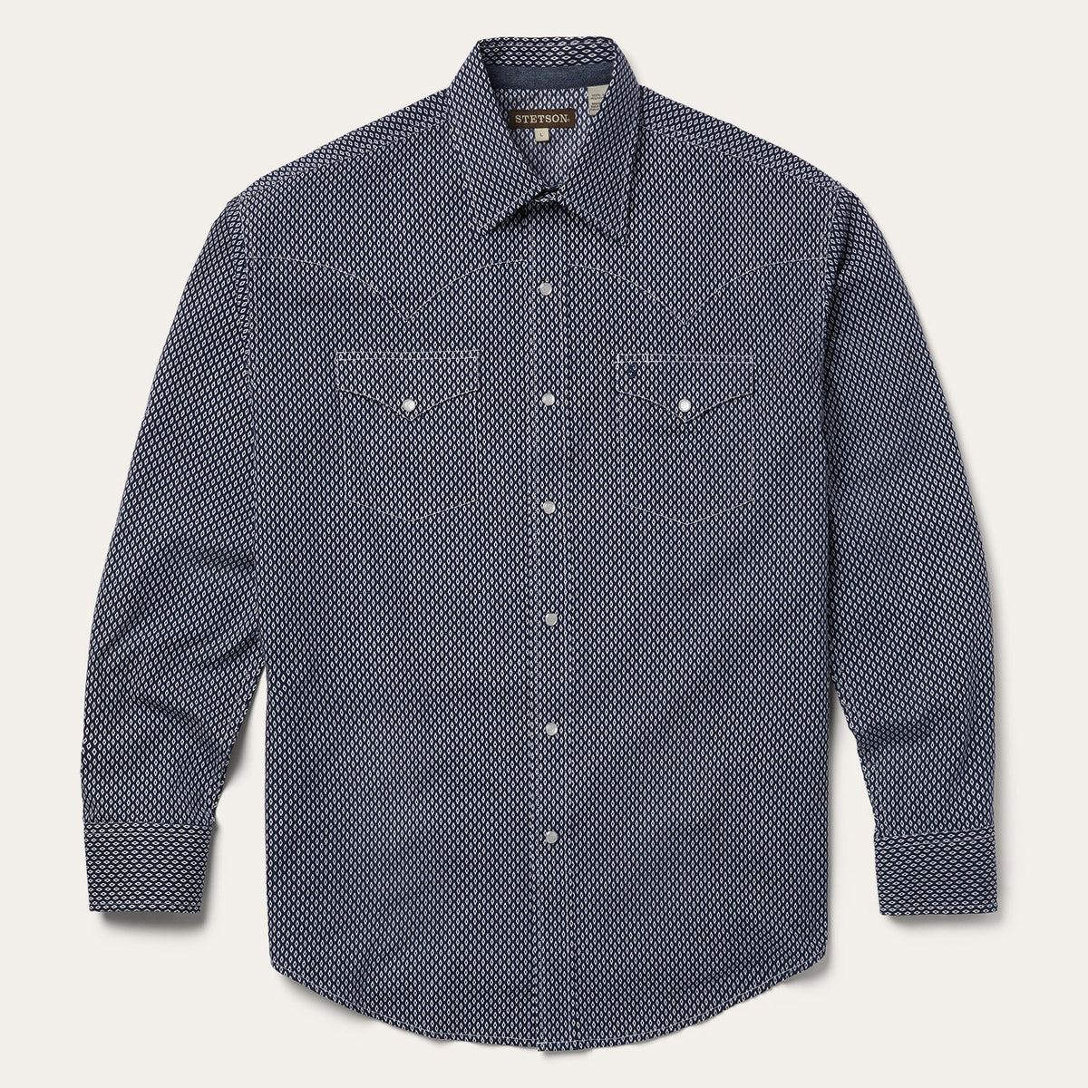 Diamond Geo Western Shirt Blue | Stetson