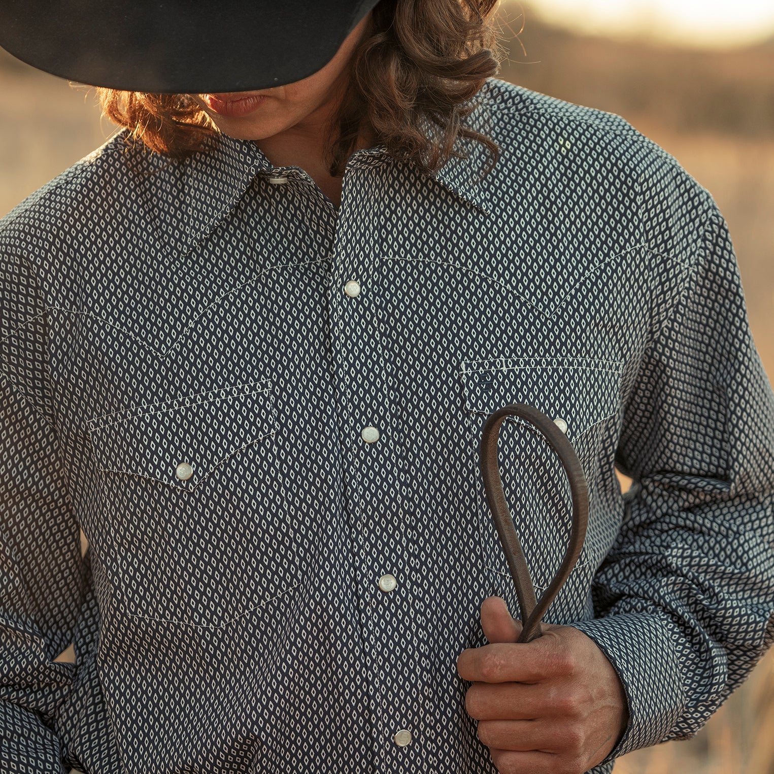 Diamond Geo Western Shirt Blue | Stetson