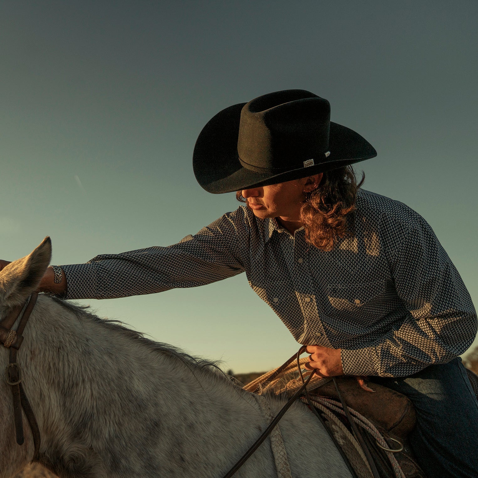 Diamond Geo Western Shirt Blue | Stetson