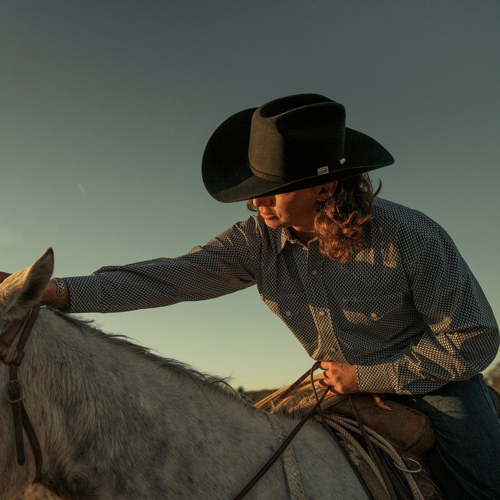 Diamond Geo Western Shirt Blue | Stetson
