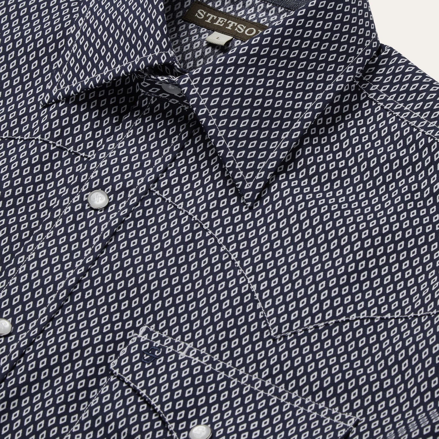 Diamond Geo Western Shirt Blue | Stetson