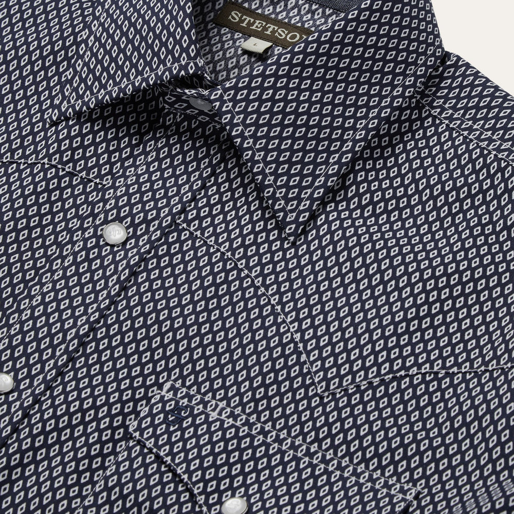 Diamond Geo Western Shirt Blue | Stetson