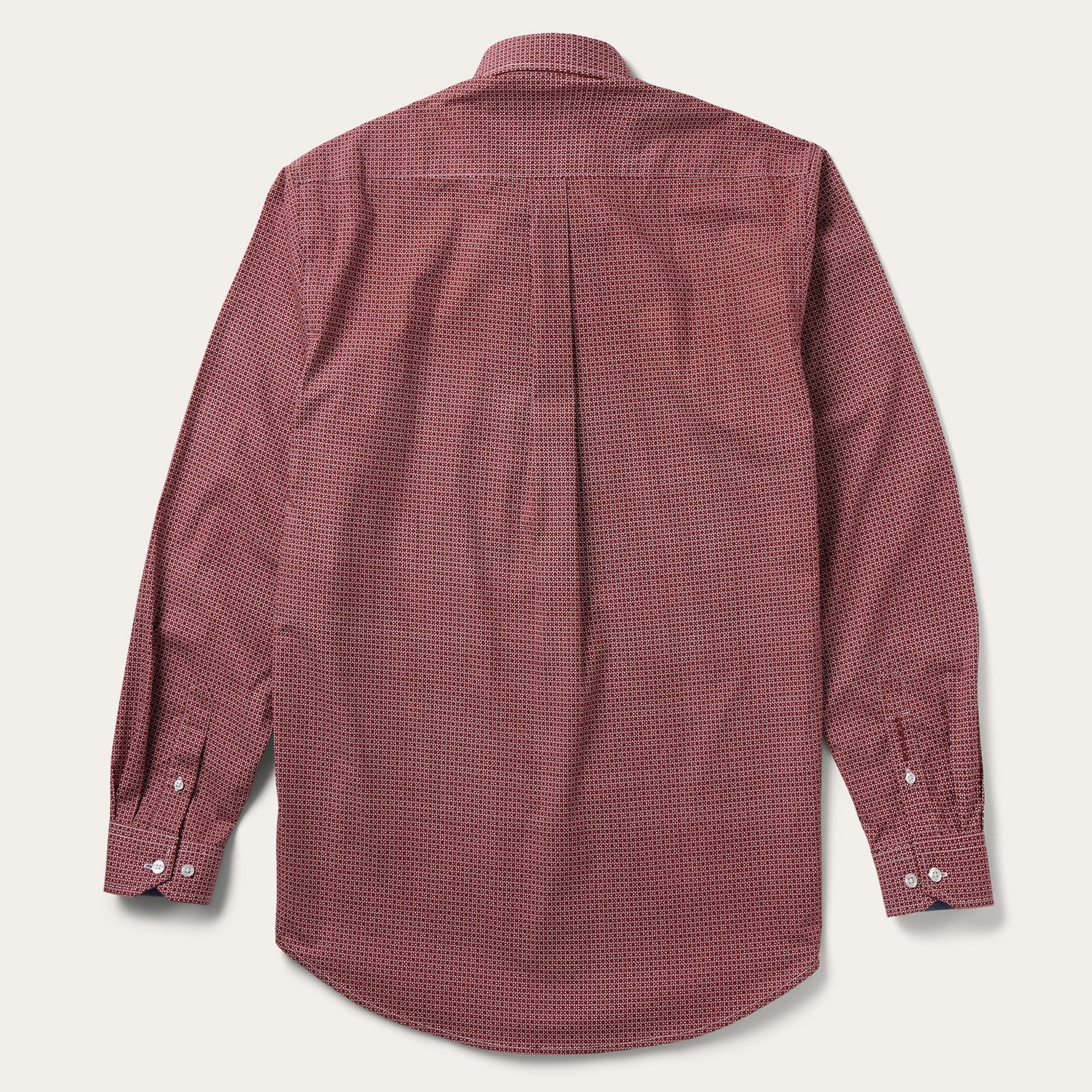 Micro Print Button-Front Shirt Red | Stetson