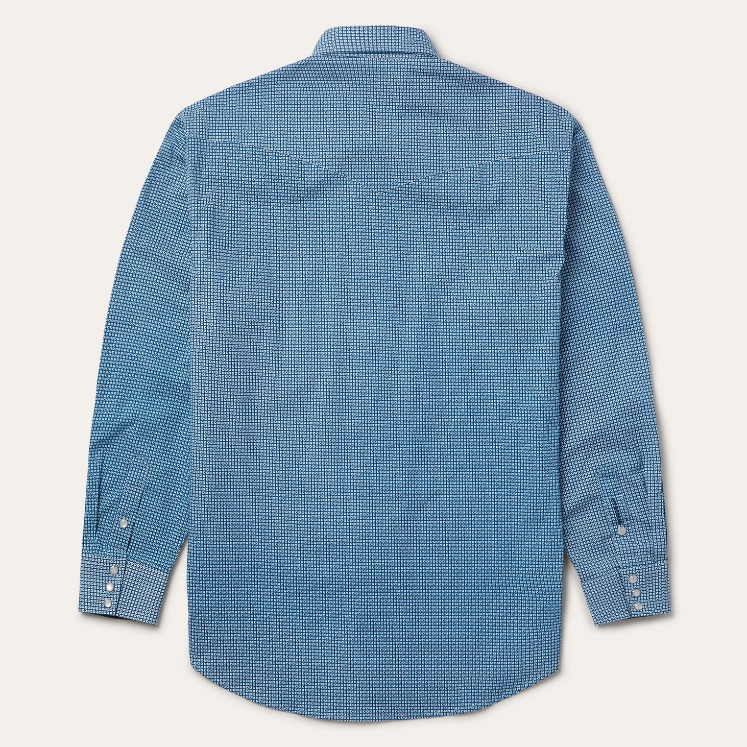 Micro Print Western Shirt Blue | Stetson