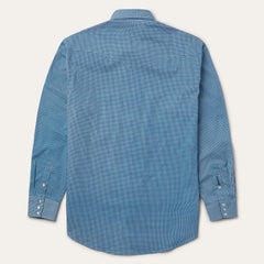 Micro Print Western Shirt Blue | Stetson