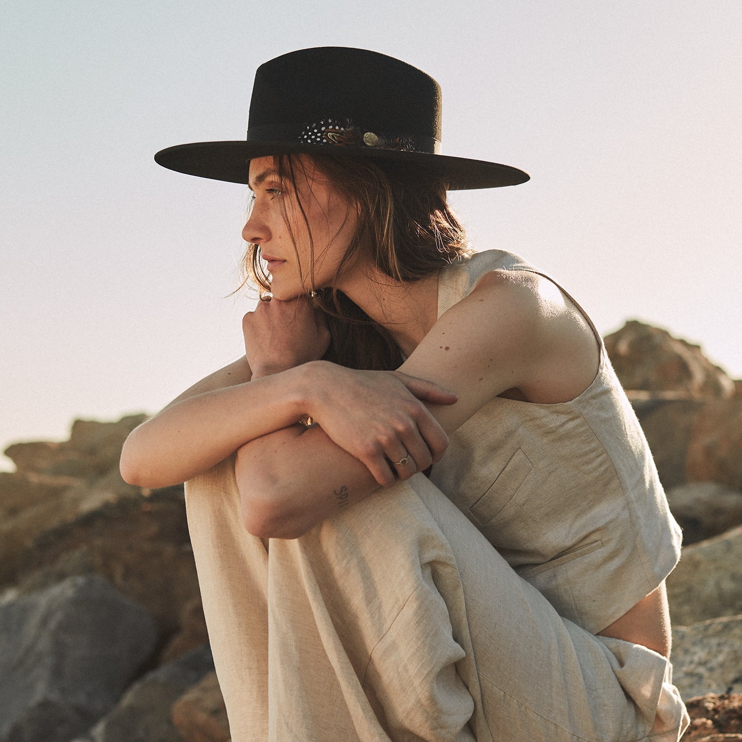 Midtown Wide Flat Brim Hat Black | Stetson
