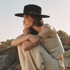 Midtown Wide Flat Brim Hat Black | Stetson