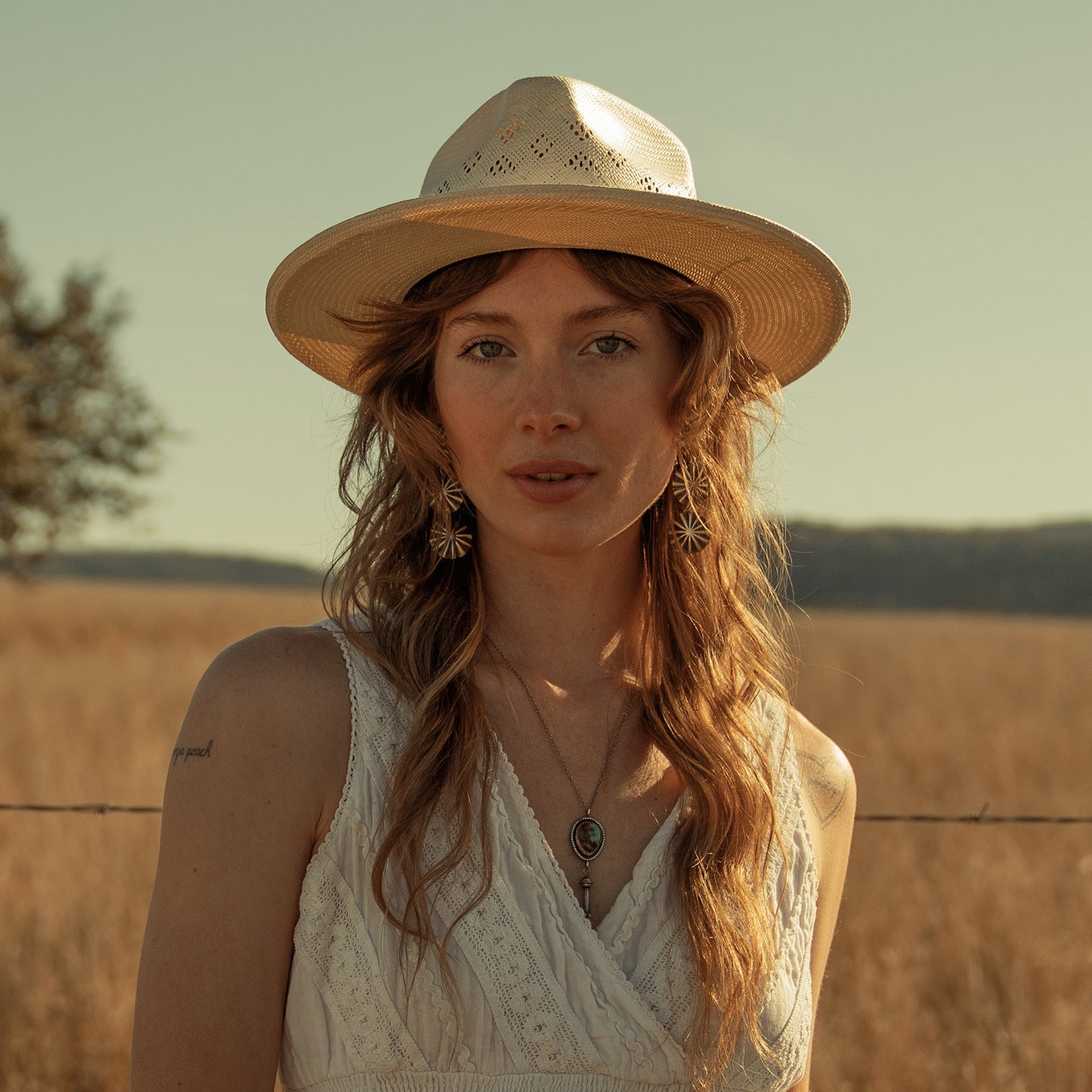 Andromeda Vented Straw Fedora Natural | Stetson